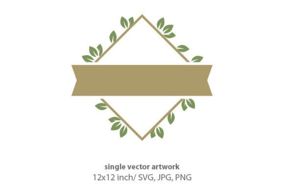 Blank Frame with Green Leaves: A Versatile Asset for Modern Digital and Physical Design