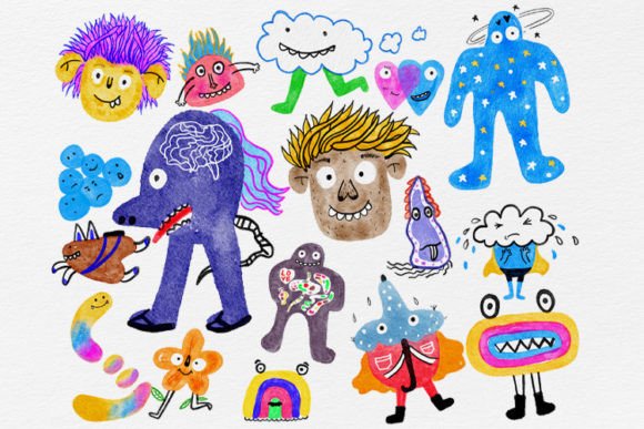 Bringing Joy to Little Spaces with Watercolor Funny Monster Nursery Wallart