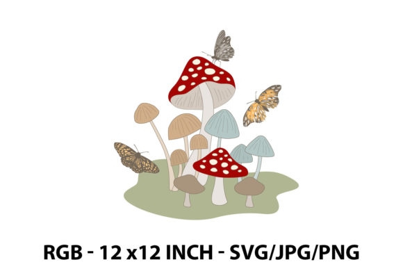 Bringing the Enchanted Forest to Life with Mushroom and Butterflies Digital Art