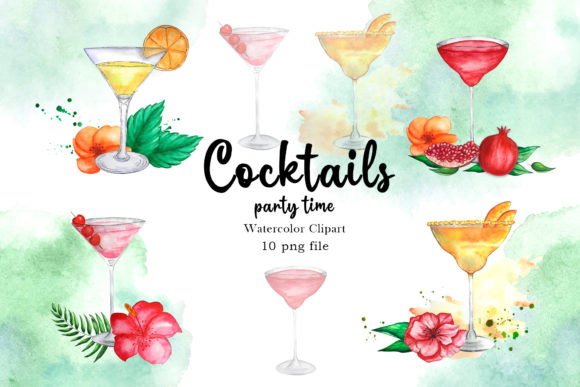 Bringing the Tropics to Life with Cocktail PNG and Watercolor Art