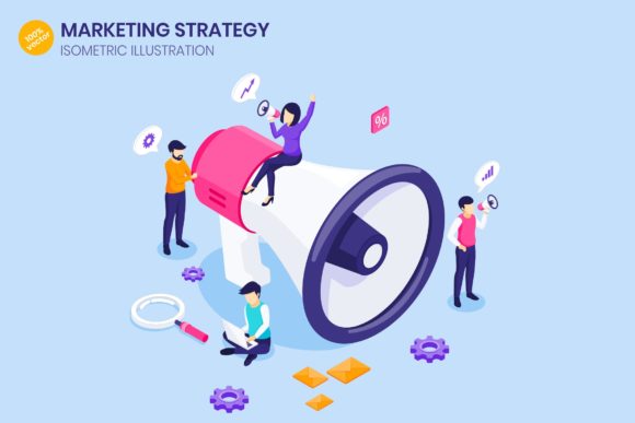 Elevating Your Brand with Professional Isometric Marketing Illustration