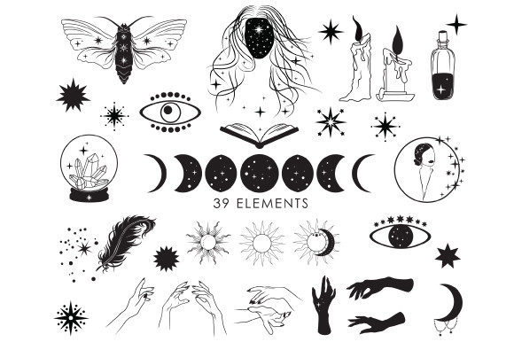 Evaluating Witch Clipart and Celestial SVG Assets for Creative Projects