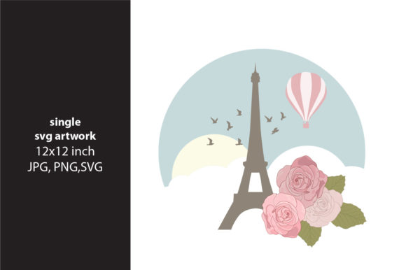 Integrating City Eiffel Tower and Flowers Graphics into Professional Creative Workflows