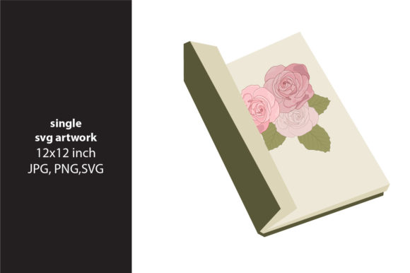 Rose and Book: A Creative Digital Asset for Design