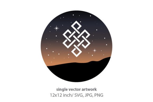 Unlocking Creative Potential with Starry Sky and Buddhist Knot SVG Artwork